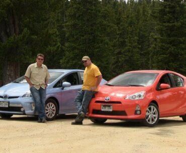 2012 Toyota Prius Plug-in vs Prius C Hybrid Mashup Review