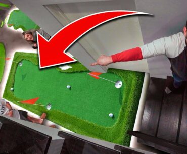 TRANSFORMING OUR HOUSE INTO A GOLF COURSE ft. CouRage, BrookeAB, Nadeshot, Valkyrae