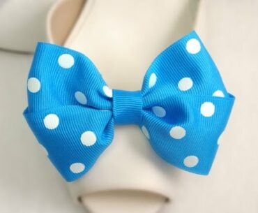 DIY How to make Grosgrain Polka dots Bow, Tutorial, DIY, Polka dots #2