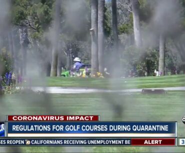 Regulations for golf courses during quarantine