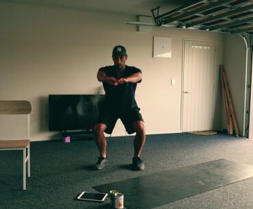 PULSE SQUAT WIDE STANCE WITH CHAIR FOR BALANCE AND ASSISTANCE