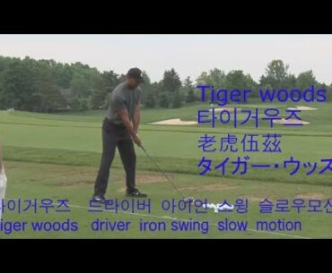 Tiger woods 타이거우즈老虎伍茲 タイガー・ウッズ   타이거우즈  드라이버 아이언 스윙 슬로우모션 Tiger woods driver iron swing slow motion