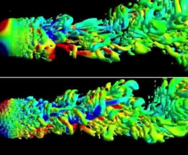 CFD Visualization Comparing Turbulent Vortex Shedding Between a Sphere and Golf Ball