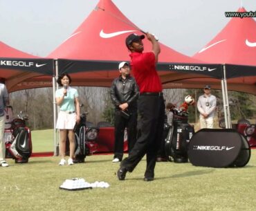 720p HD Tiger Woods Wedge with Practice Golf Swing [2011 Nike Make It matter Tour part 5 of 6]