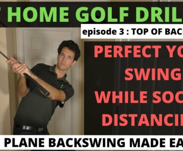 ONE PLANE BACKSWING MADE EASY | Socially Distanced Golf Academy | Ep 3 | Tom Saguto, PGA| SagutoGolf