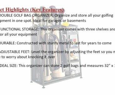 Suncast Golf Bag Garage Organizer Rack - Golf Equipment Organizer Storage -  Store Golf... PKR Price