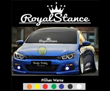 ROYAL STANCE CUTTING STICKER KACA DEPAN MOBIL