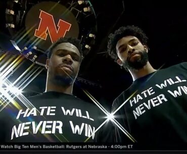 Nebraska Wears "Hate Will Never Win" Shirts