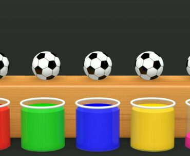 Learn Colors with Surprise Soccer Balls #h - Magic Liquids for Children Toddlers