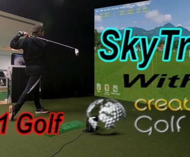 Trying the Creative Golf 3d software with the SkyTrak Golfsimulator! 3&1 Golf