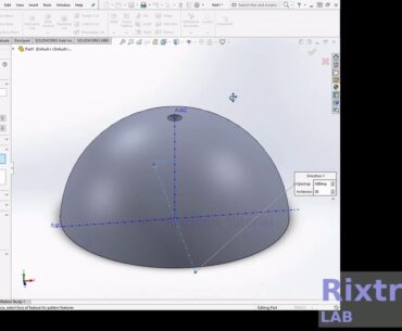 Tutorial designing golf ball with linear pattern   extrude cut  move solidworks