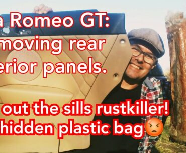 Alfa GT, rear interior panels and the plastic bag that kills all GT sills.