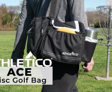 Athletico Ace Disc Golf Bag - Tote for Frisbee Golf - Holds 10-14 Discs, Water Bottle, Accessories