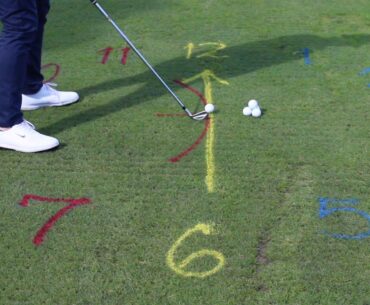 The club should swing from "7 to 11" in a neutral golf swing.