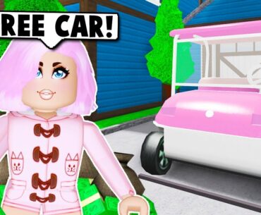HOW TO GET A FREE GOLF CART IN BLOXBURG! NEW PLAYGROUND UPDATE! (Roblox)