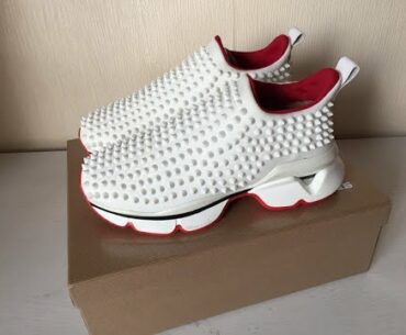 Christian Louboutin spike sock sneaker White