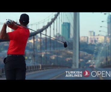 Tiger Woods Hits First Ever Golf Ball from Asia into Europe - Turkish Airlines