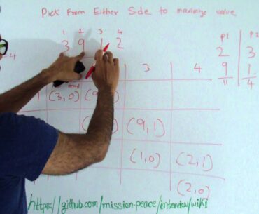 Optimal Strategy Game Pick from Ends of array Dynamic Programming