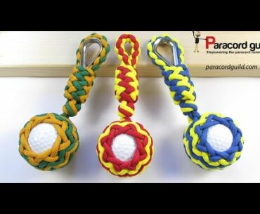 Golf ball paracord key fob