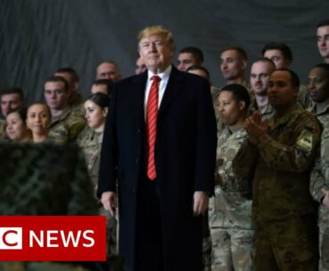 President Trump makes surprise visit to US troops in Afghanistan - BBC News