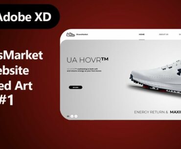 Design ShoesMarket Website UI in Adobe XD - Speed Art Tutorial