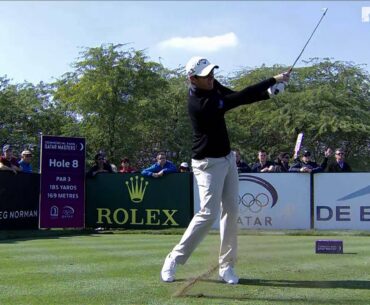 Nicholas Colsaerts - slow motion golf swing - iron tee shot