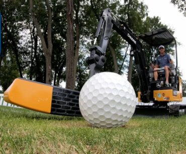 Excavator golf at John Deere Classic 2019