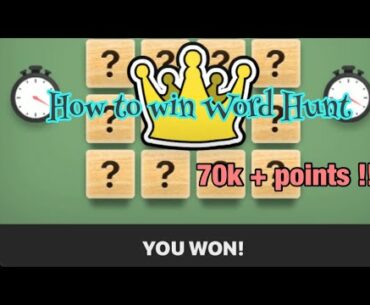 HOW TO WIN WORD HUNT IMESSAGE IN 2020 || Word Hunt trick|| Game pigeon (Remember To Subscribe!🙂)