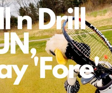 Tourna #Tennis Trainer Review Video + #GOLF | How to have Fill n Drill FUN, Day 'Fore' #WithUs