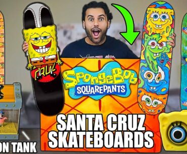 I Bought EVERY SPONGEBOB SQUAREPANTS X SANTA CRUZ COLLAB SKATEBOARD AND MORE!! *$1000 SOLD OUT!!*