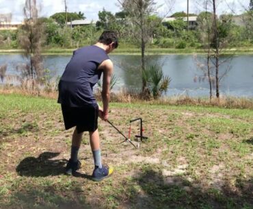 #1 Golf swing standing up