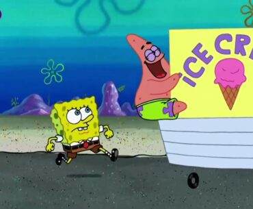 Patrick on Ice Cream Van Laughing at SpongeBob for 10 Hours