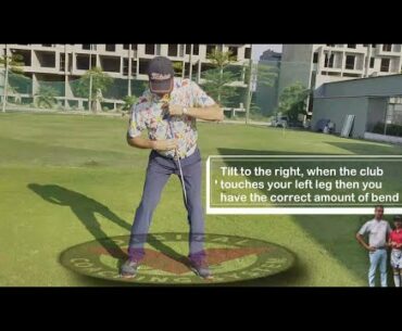 Golf setup position-spine tilt-Vietnamese translation.