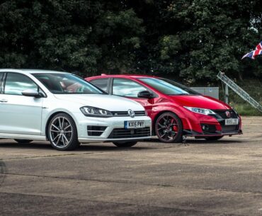 Honda Civic Type R vs VW Golf R | Top Gear: Drag Races