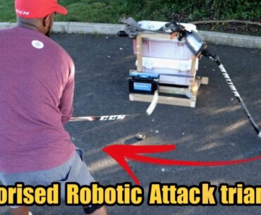 Homemade Motorised Robotic Attack triangle for stickhandling training - Build your own tutorial