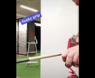 Funky grip fitting golf style