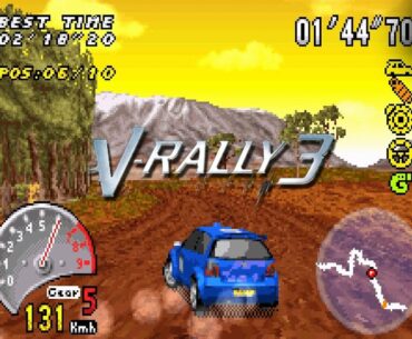 V-Rally 3 | NVIDIA SHIELD Android TV | RetroArch Emulator [1080p] | Nintendo GBA