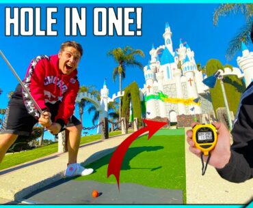 MINI GOLF Speed H.O.R.S.E. Challenge! *Awesome HOLE IN ONE!*