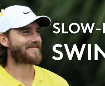 Tommy Fleetwood's golf swing in Slow Motion