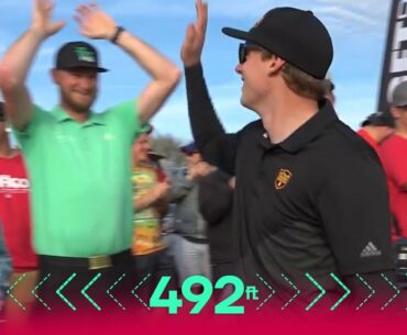 Simon Lizotte throws a PUTTER 492ft (150m) over water!