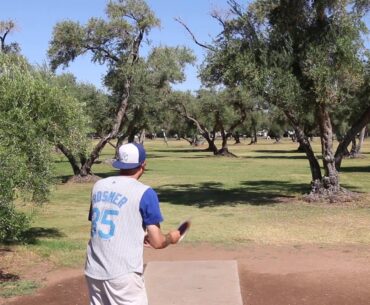 Tomahawk Disc Golf Throw Birdie Los Olivos Disc Golf Park using a Innova Destroyer