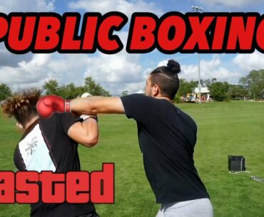 PUT THE GLOVES ON PUBLIC BOXING 😱 ( EXTREME NO RULES EDITION )