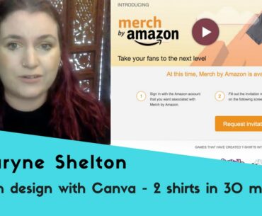 Merch by Amazon T Shirt Design with Canva  - 2 shirts in 30 minutes