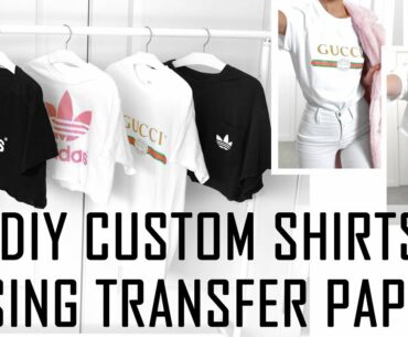 EASY DIY CUSTOM T SHIRTS //  Whatever Design You Want // HOW TO USE TRANSFER PAPER //