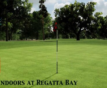 Play golf with friends indoors at Regatta Bay