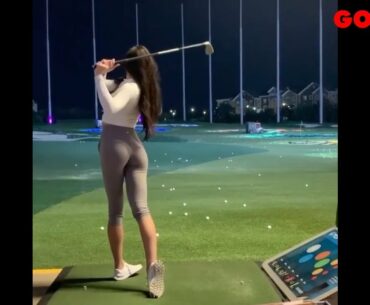 Beautiful golf girl- super hot videos golf swing of Sasha | GOLF VN