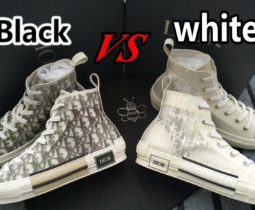 Review & Unboxing Dior B23 High Top Black Vs White Which Color Better