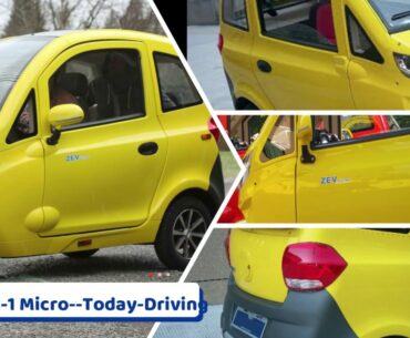 ZEV T3-1 Micro: a motorcycle sized vehicle// Driving Interior and Exterior
