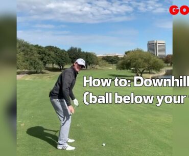 Golf TIPS👉⛳ How to Hit From a Downhill Lie from PGA Coach Mike Bury   | GOLF VN