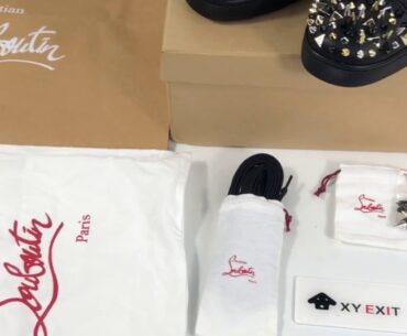 christian louboutin  High top Sneakers Unboxing CL shoes